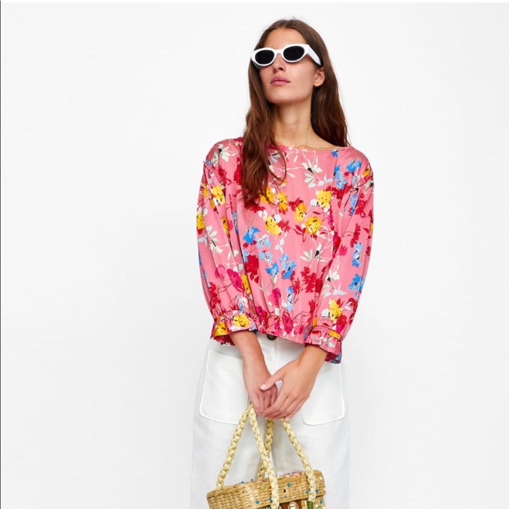 Zara Pink Satin Top